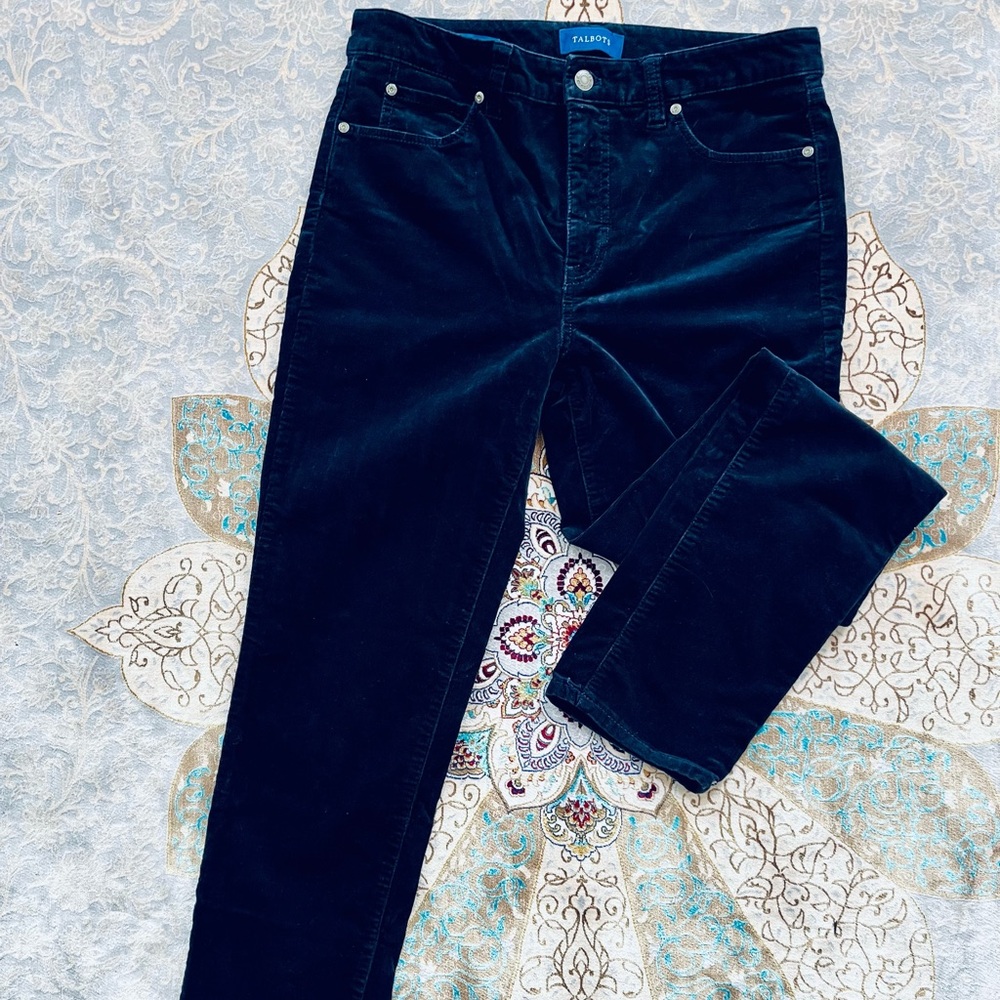 Talbots Navy Straight Leg Corduroy Pants